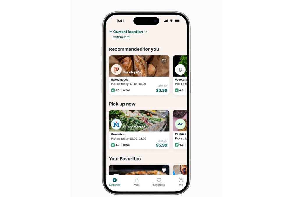 Too Good To Go app for iPhone.