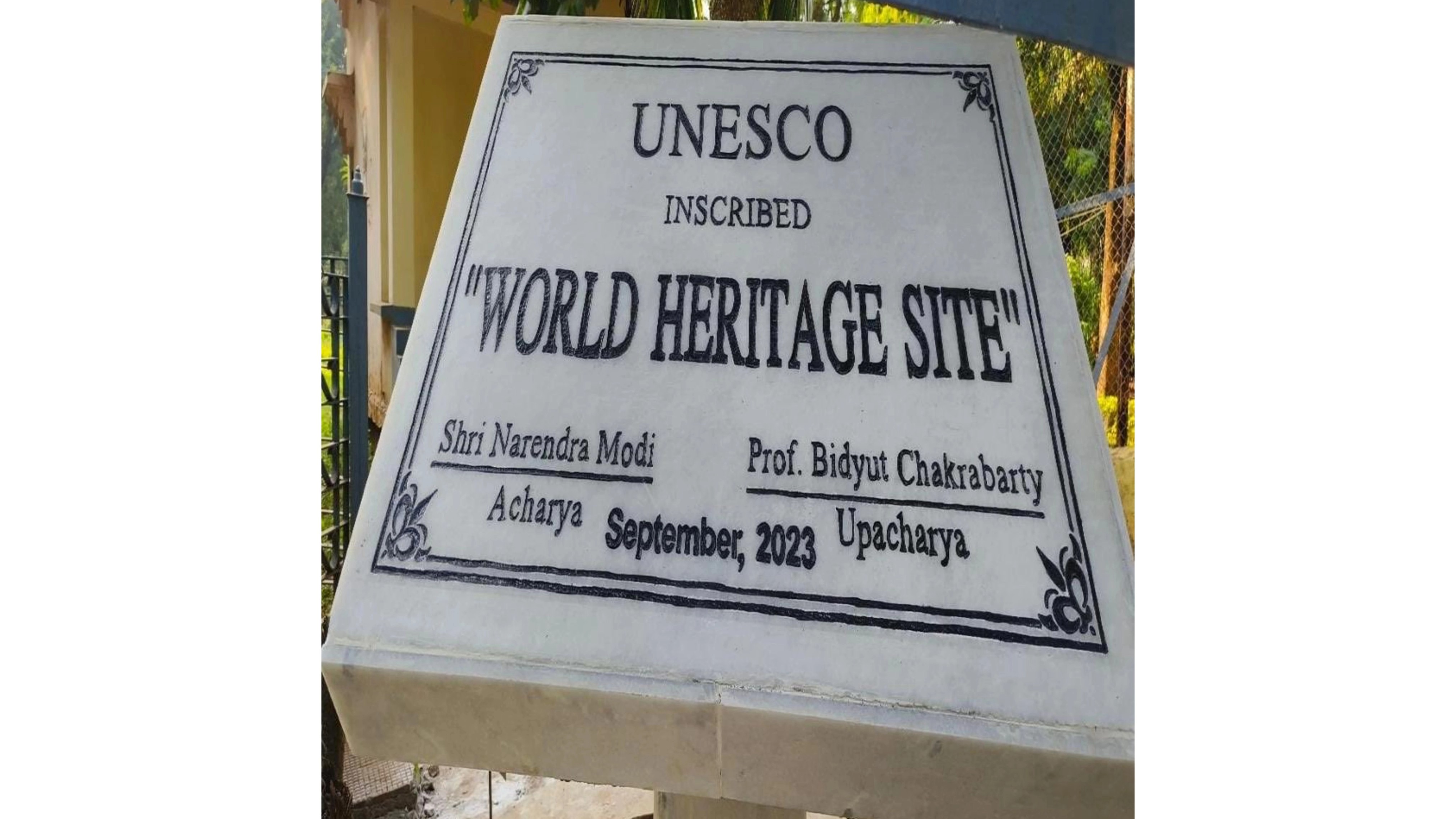 Many plaques installed earlier did not bear Tagore's name: Visva Bharati