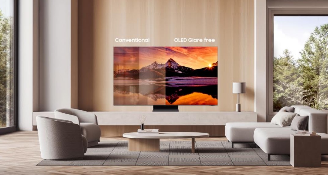 Anti-glare technology of Samsung's new QLED TV.
