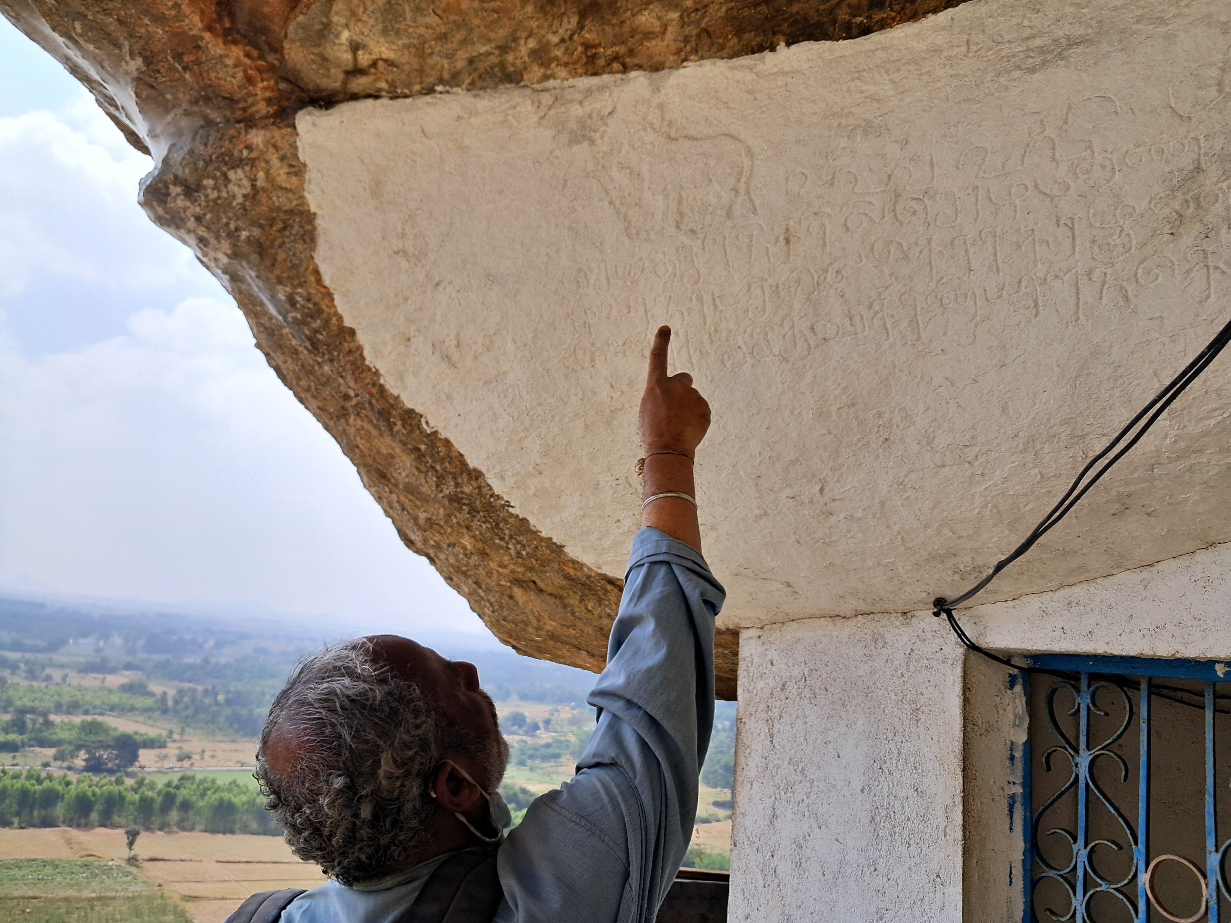 An inscription in ancient Tamil dating back to the 10th century. Photos by author