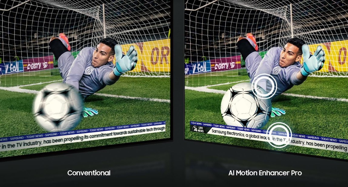 AI Motion Enhancer Pro on Samsung Neo Q-LED TV.
