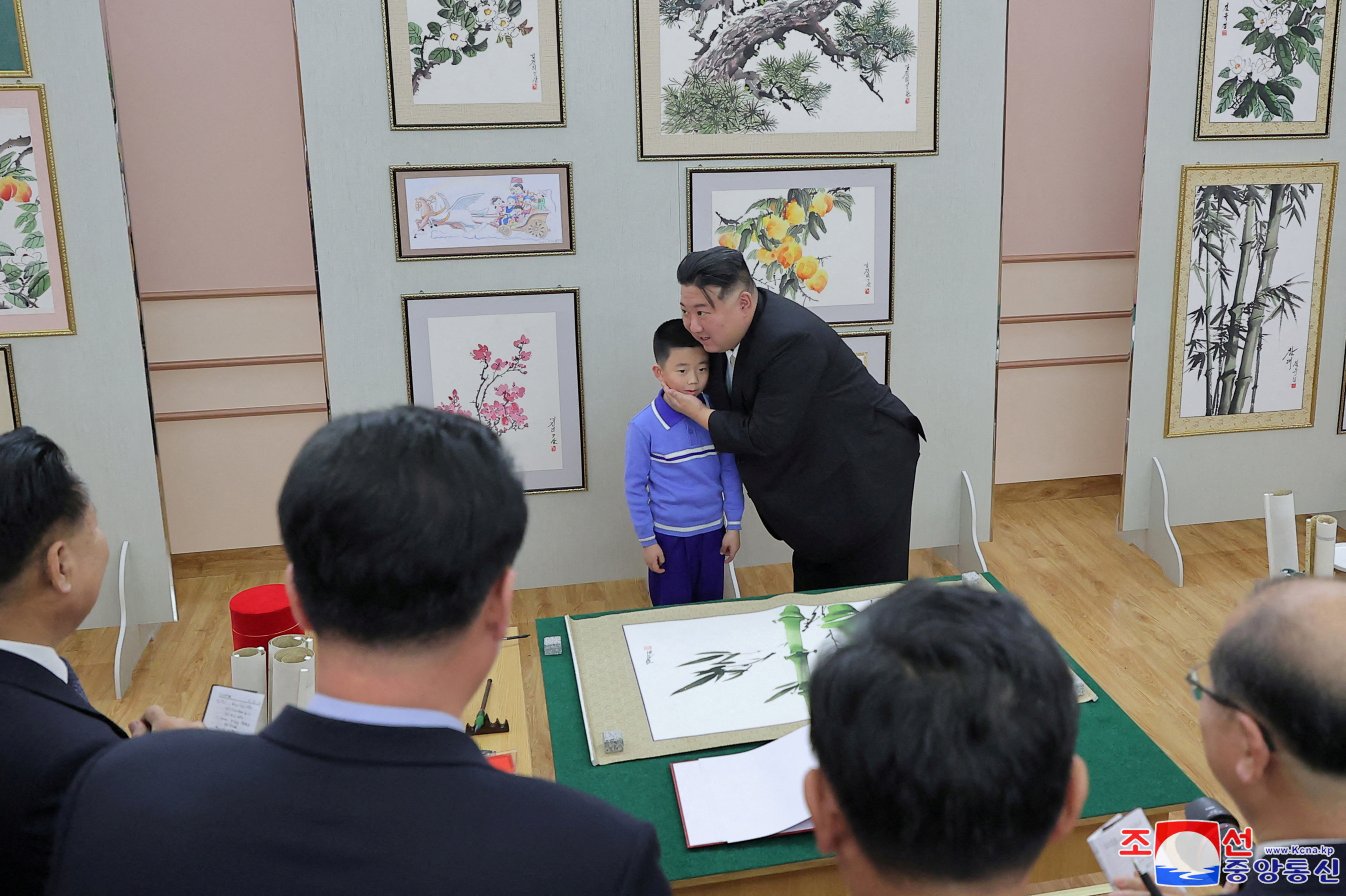 North Korean leader Kim Jong Un attends an event with students to celebrate the new year in Pyongyang, North Korea, in this picture released by the Korean Central News Agency on January 2, 2024.   