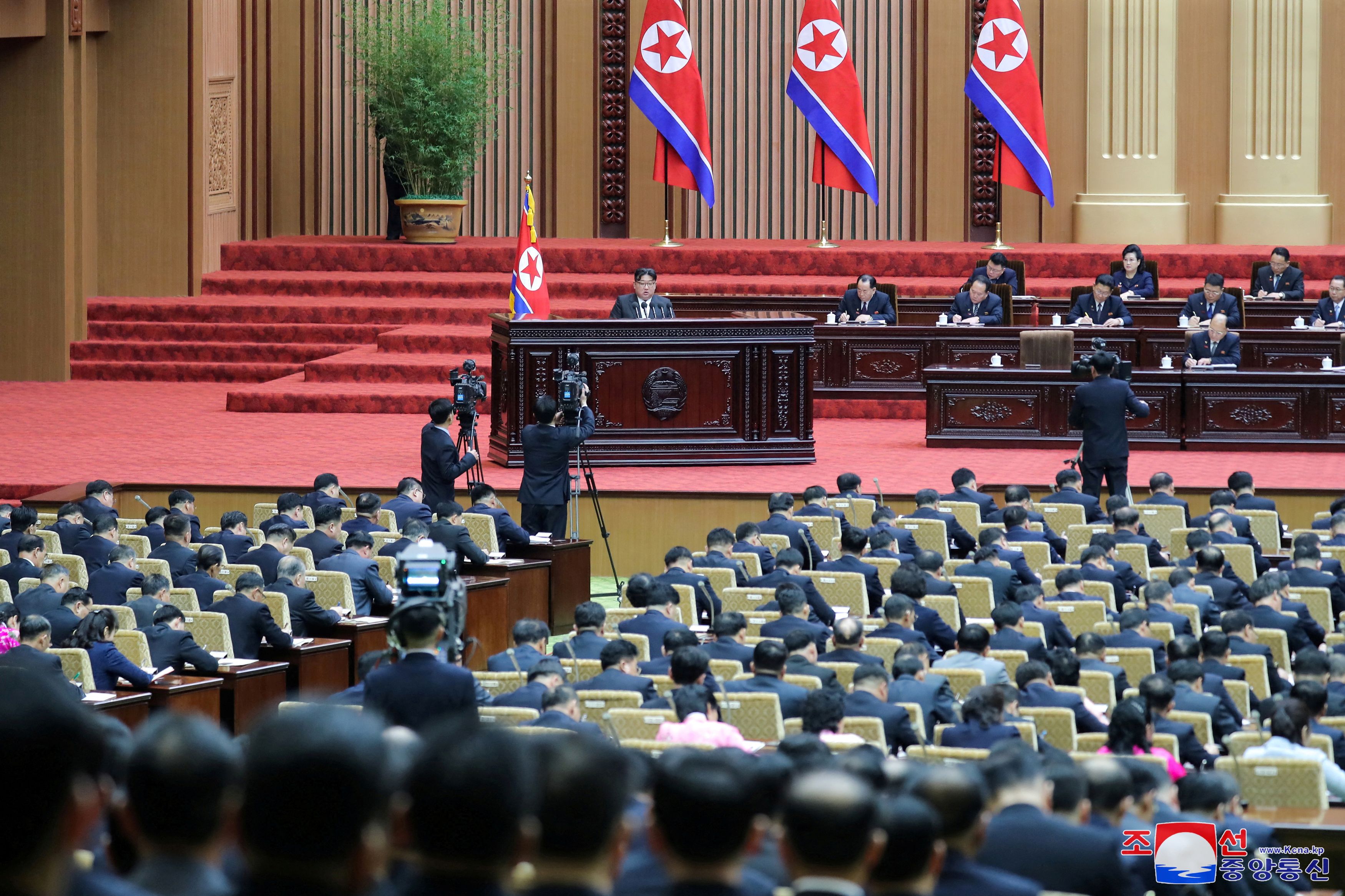 10th Session of the 14th Supreme People's Assembly of the Democratic People's Republic of Korea, in Pyongyang.