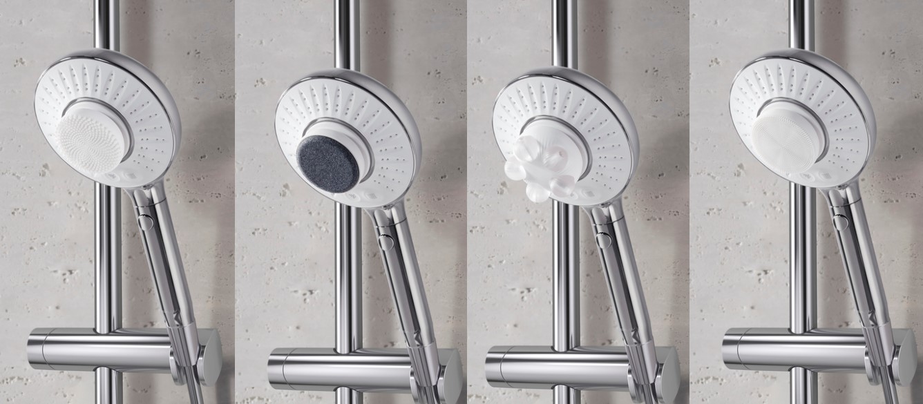 The new SpaViva Handshower and Cleansing series bathing accessory. 