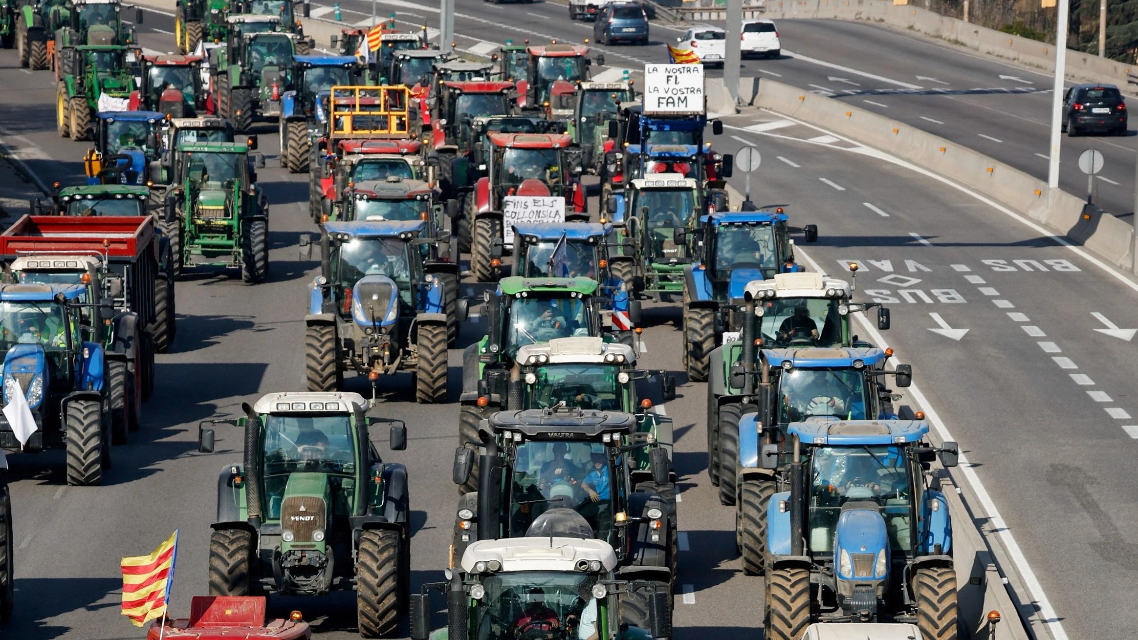 Spain: Farmers in Spain staged similar actions as part of protests against European Union farming policies.