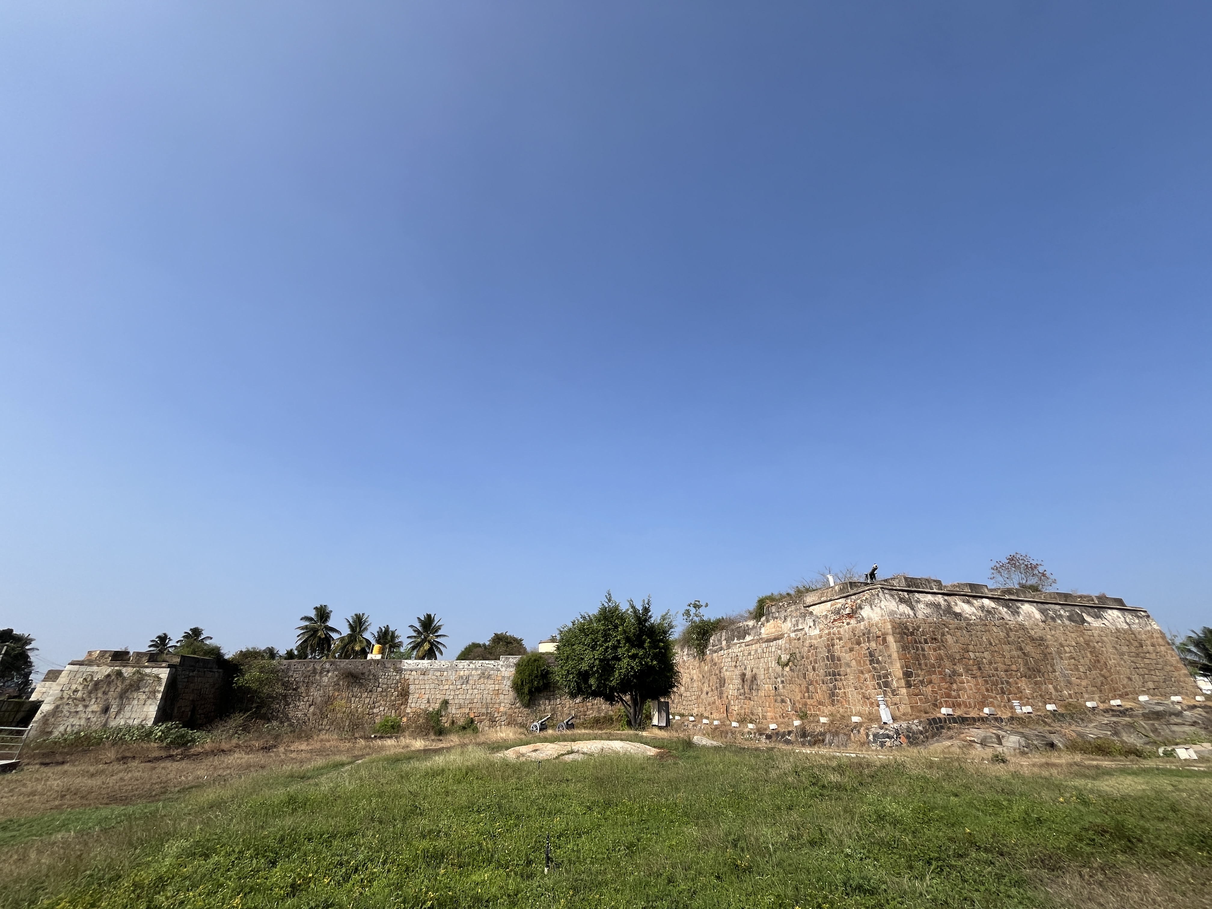 The fort walls.
