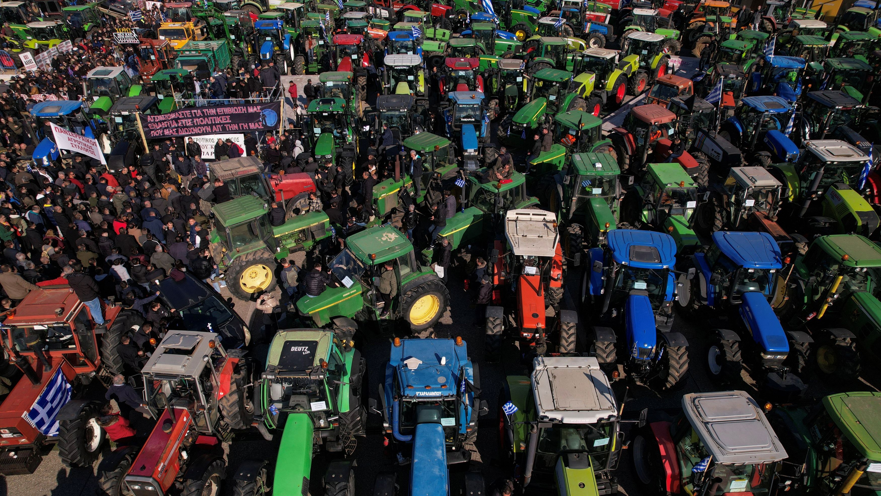 Greece: Farmers in Greece are also protesting over high production costs.