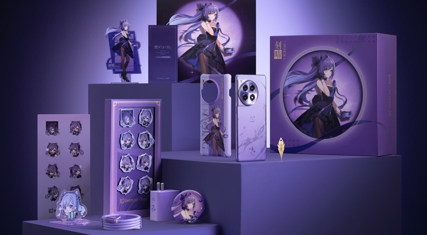 OnePlus 12R Genshin Impact series phone is offered with a special gift box containing collectible merchandise and accessories.