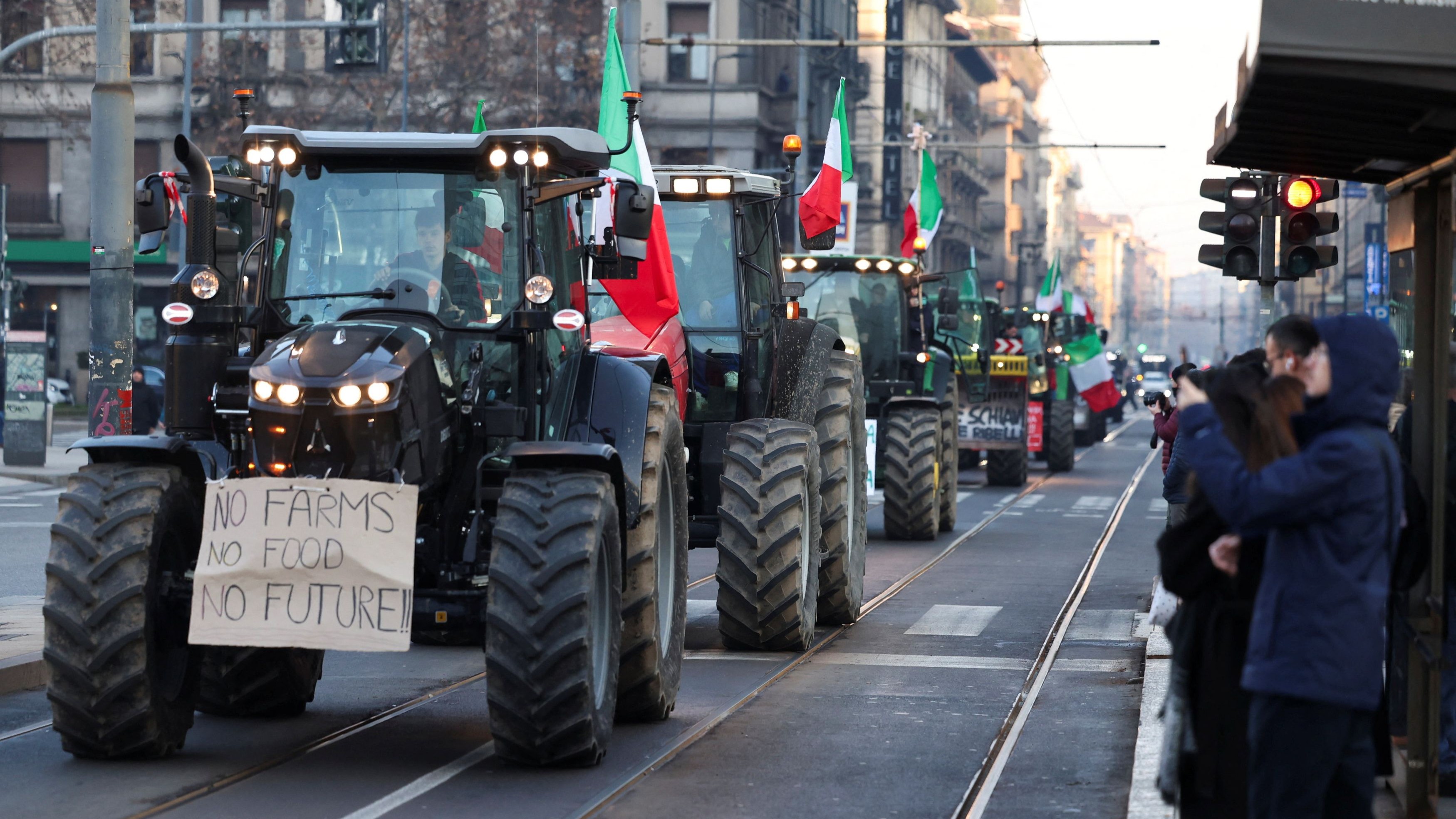 Italy: Farmers have been peacefully protesting in Italy expressing their discontent.