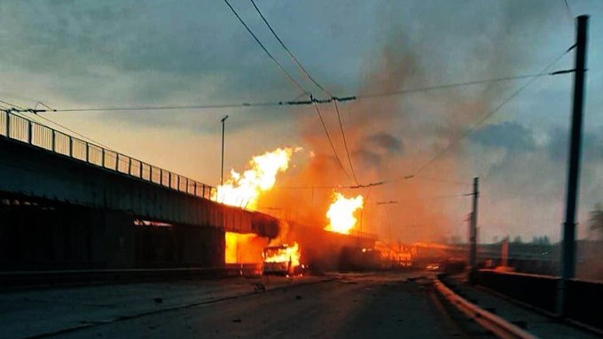 Ukraine's largest dam, the DniproHES in the southern city of Zaporizhzhia, suffered strikes to its hydraulic structures and to the dam itself, state hydropower company Ukrhidroenergo said, adding there was no risk of a breach.