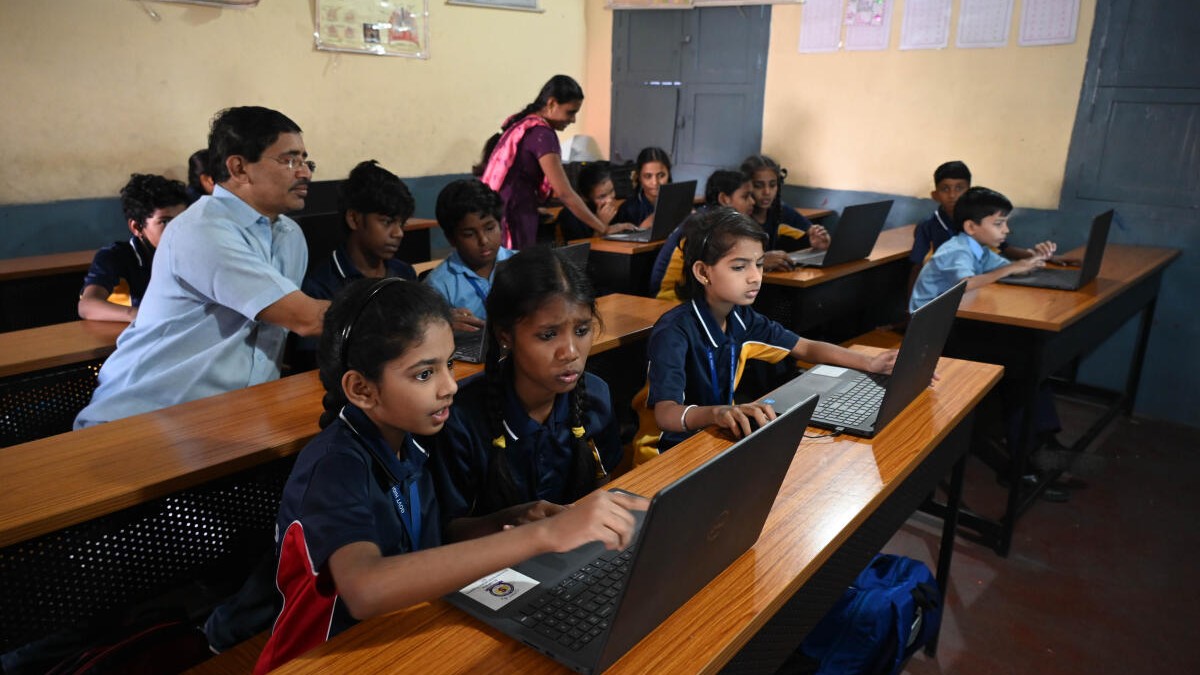 School children in a school in Karnataka. 