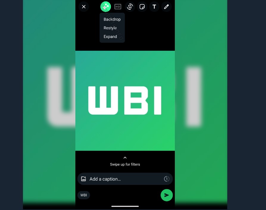 AI photo editing feature on WhatsApp.
