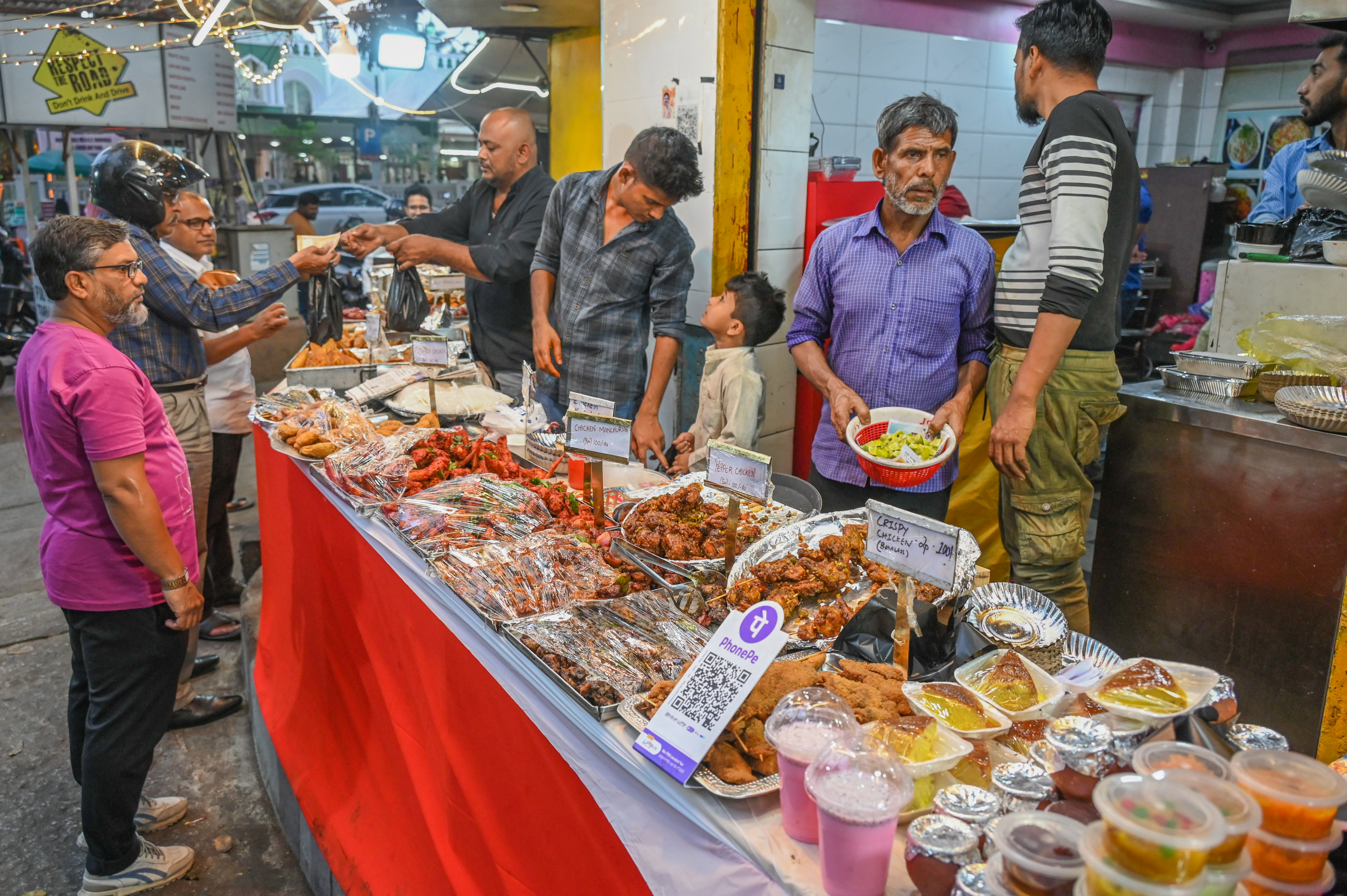 Food stalls at Fraser Town