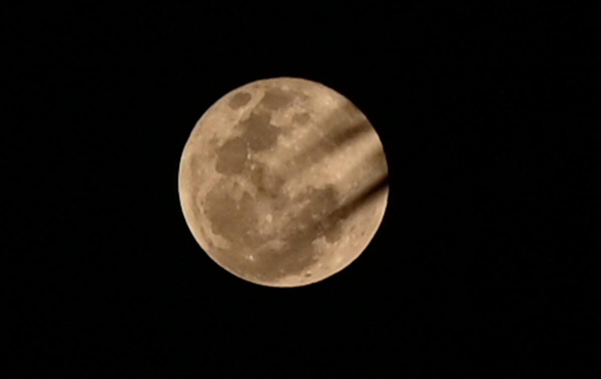 A view of the full moon on ' Dol Purnima', in Thiruvananthapuram