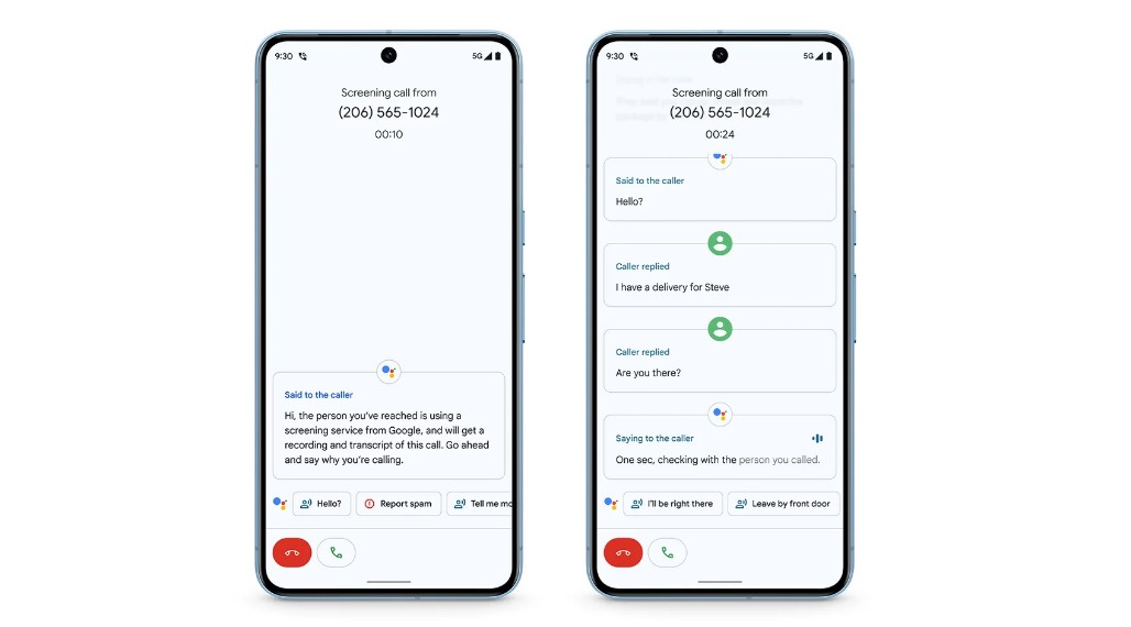 Pixel call screening feature.