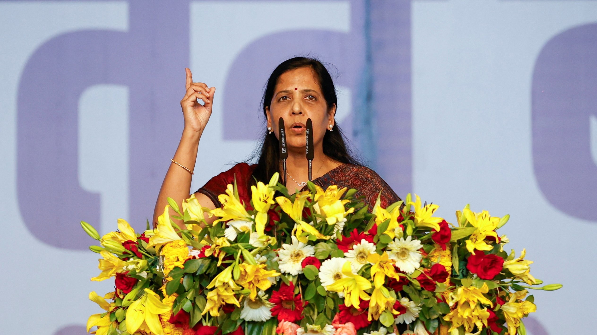 Tyranny won't work, can't keep Delhi CM behind bars for long: Sunita Kejriwal at I.N.D.I.A. bloc mega rally