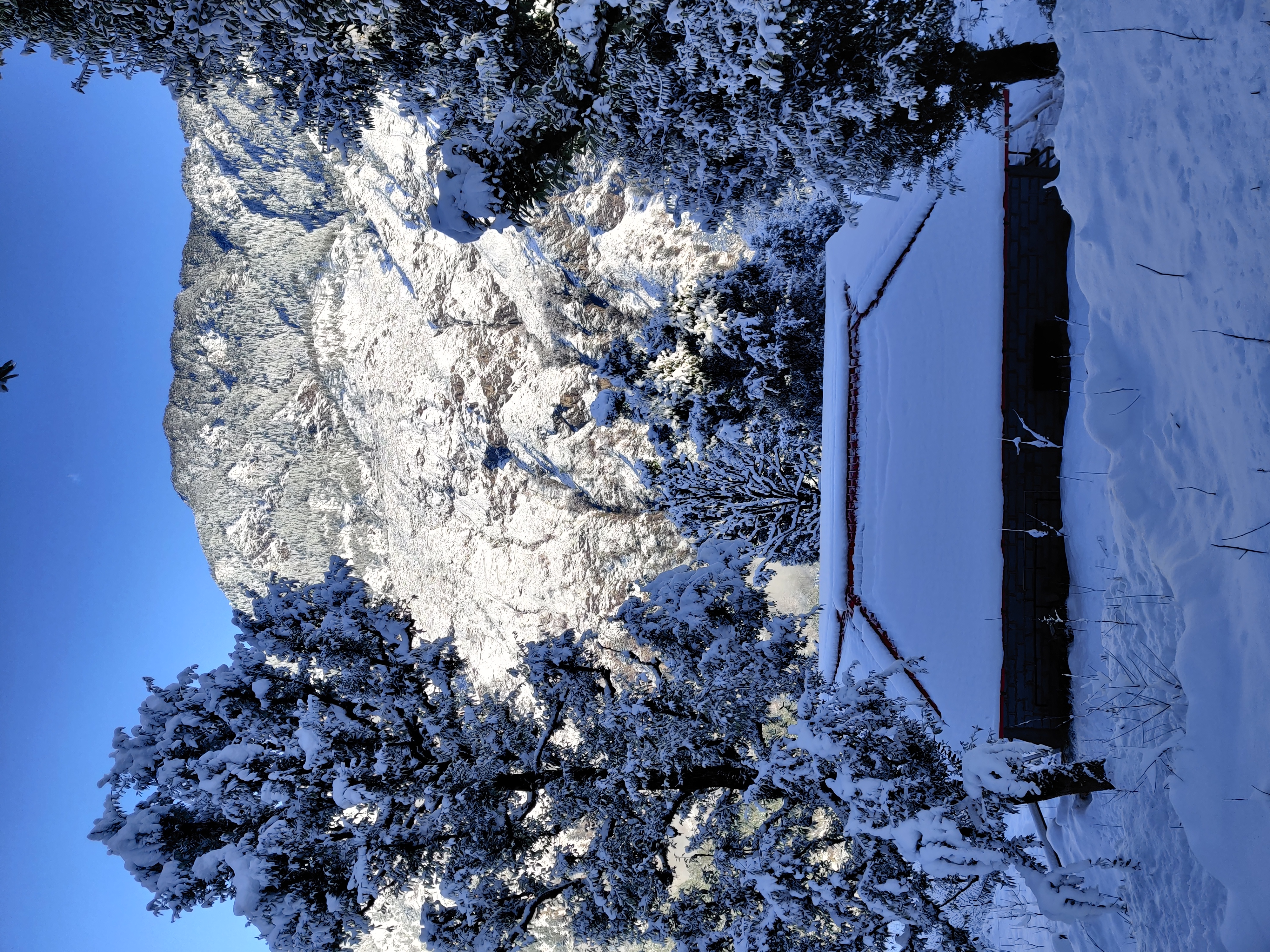 His home during the snowfall in 2021