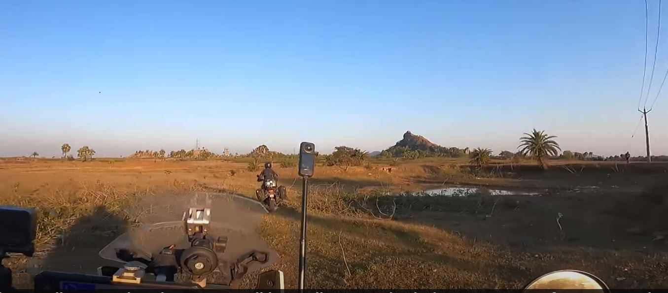 Vicente and Fernanda seen riding through a deserted land somehwere near Dumka in Jharkhand.