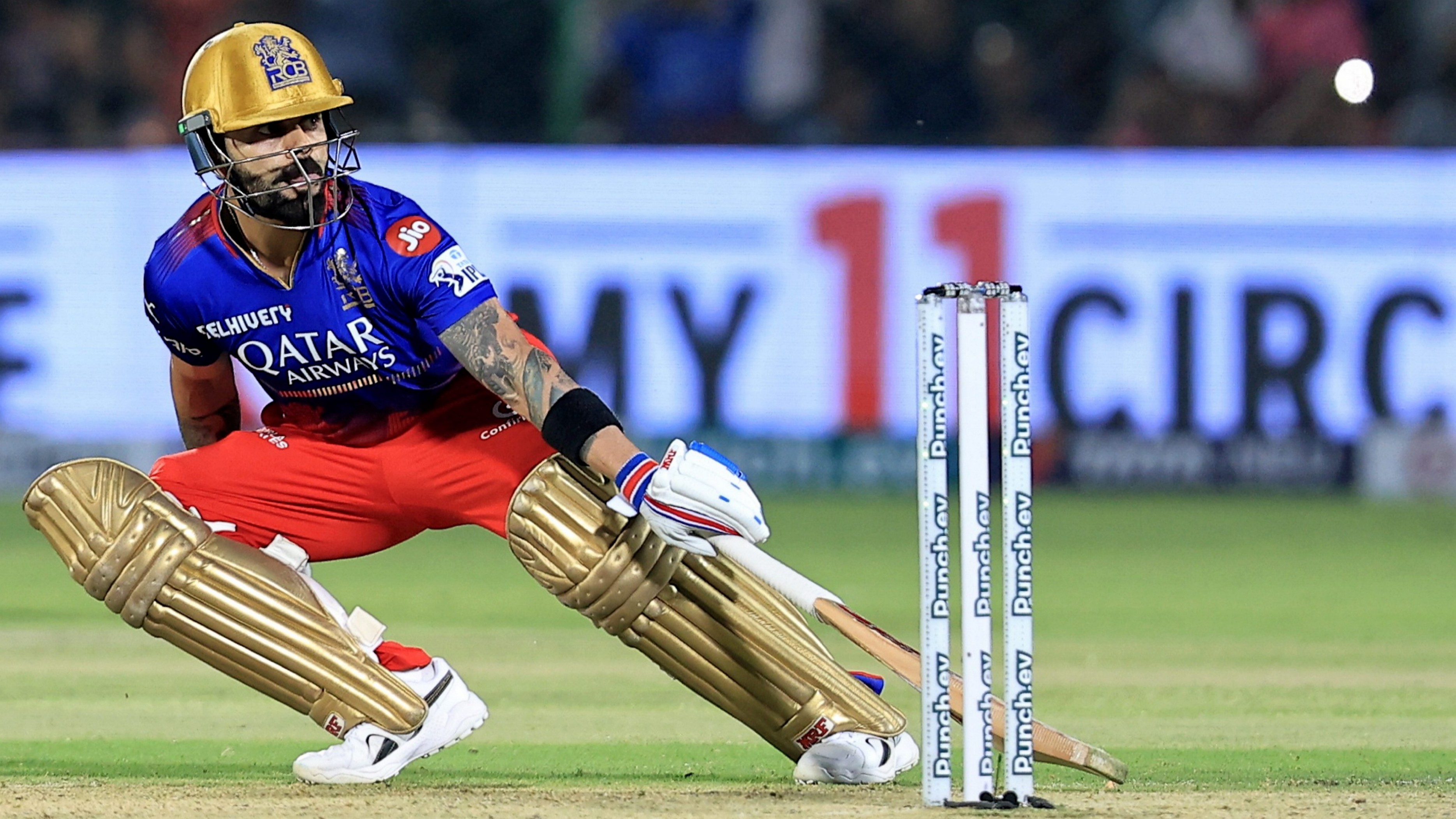Virat Kohli is known for his calm demeanour and ability to anchor innings with finesse.
