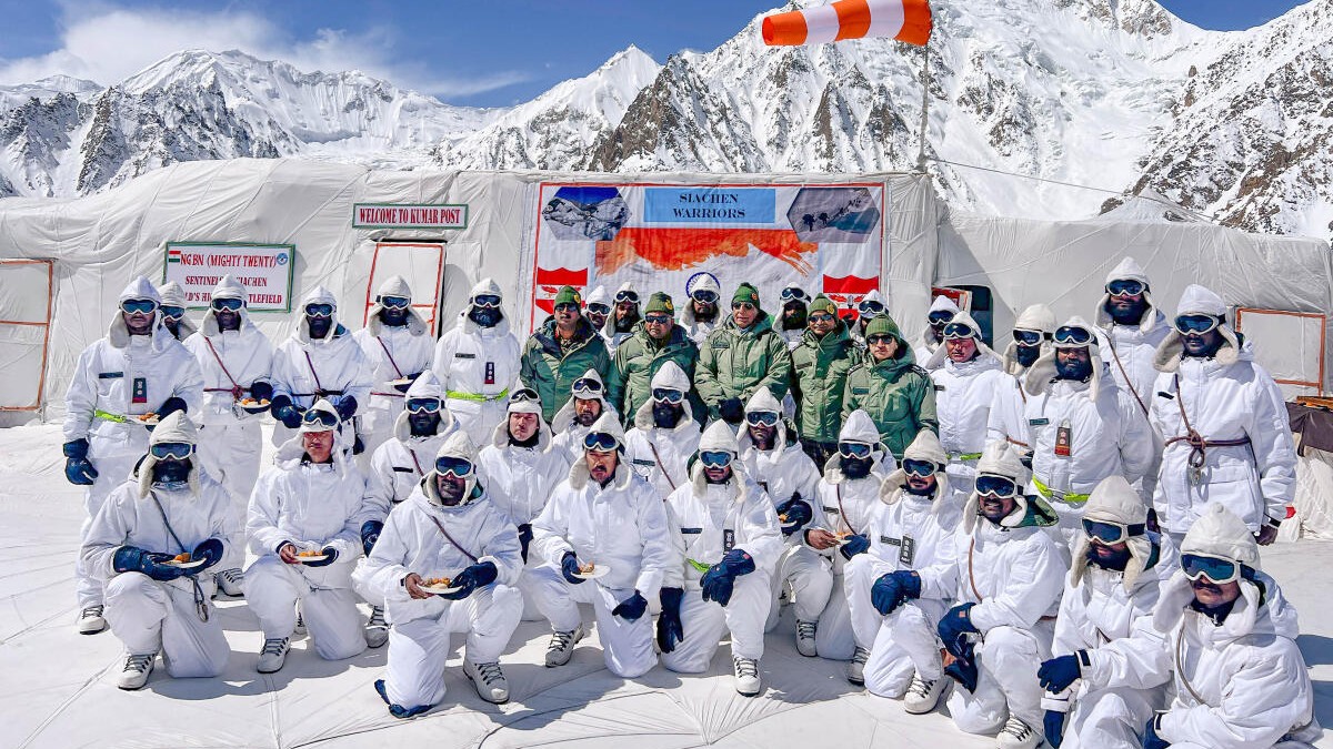 Rajnath Singh visits Siachen; reviews military preparedness