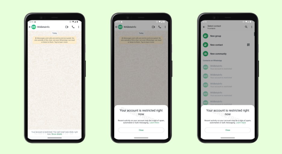 WhatsApp is testing Account Restriction feature on its messenger app.