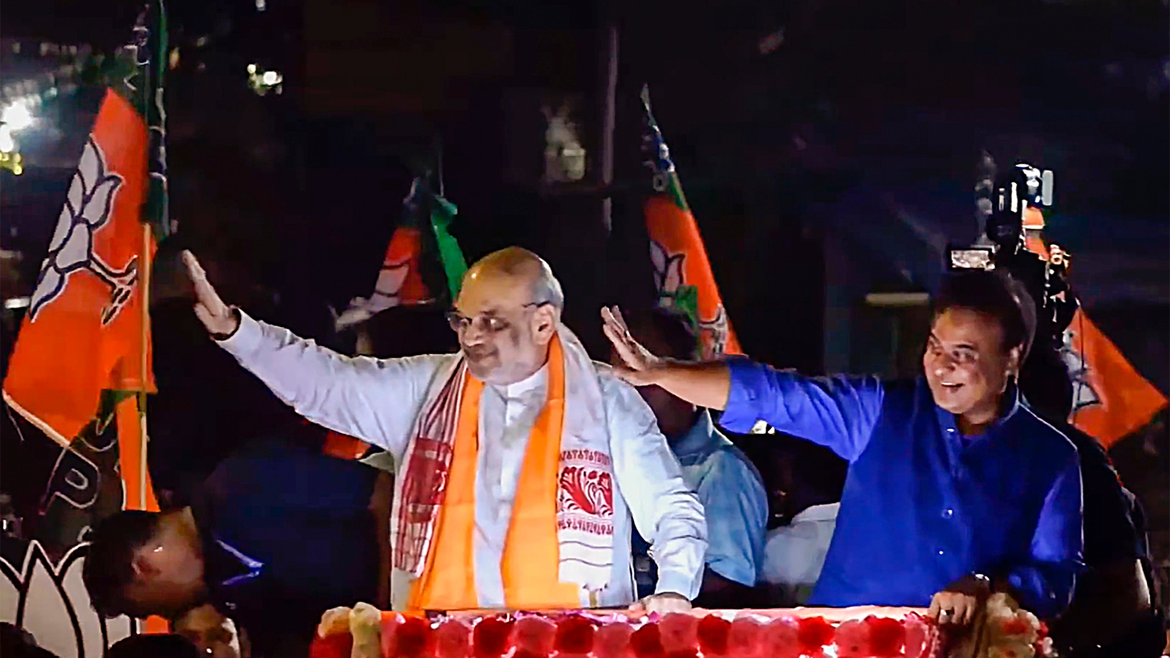 Union Home Minister Amit Shah and Assam Chief Minister Himanta Biswa Sarma.
