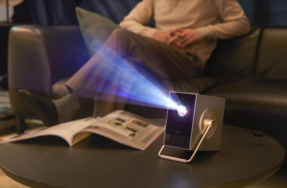 LG CineBeam Q TV projector.