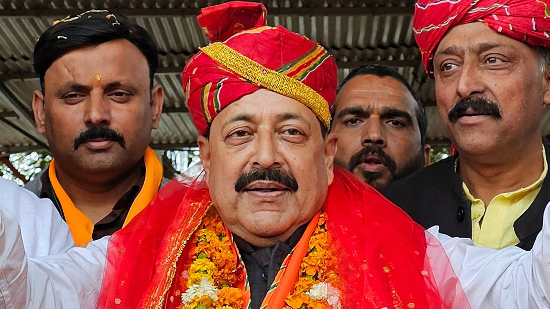   Jitendra Singh during a public rally.