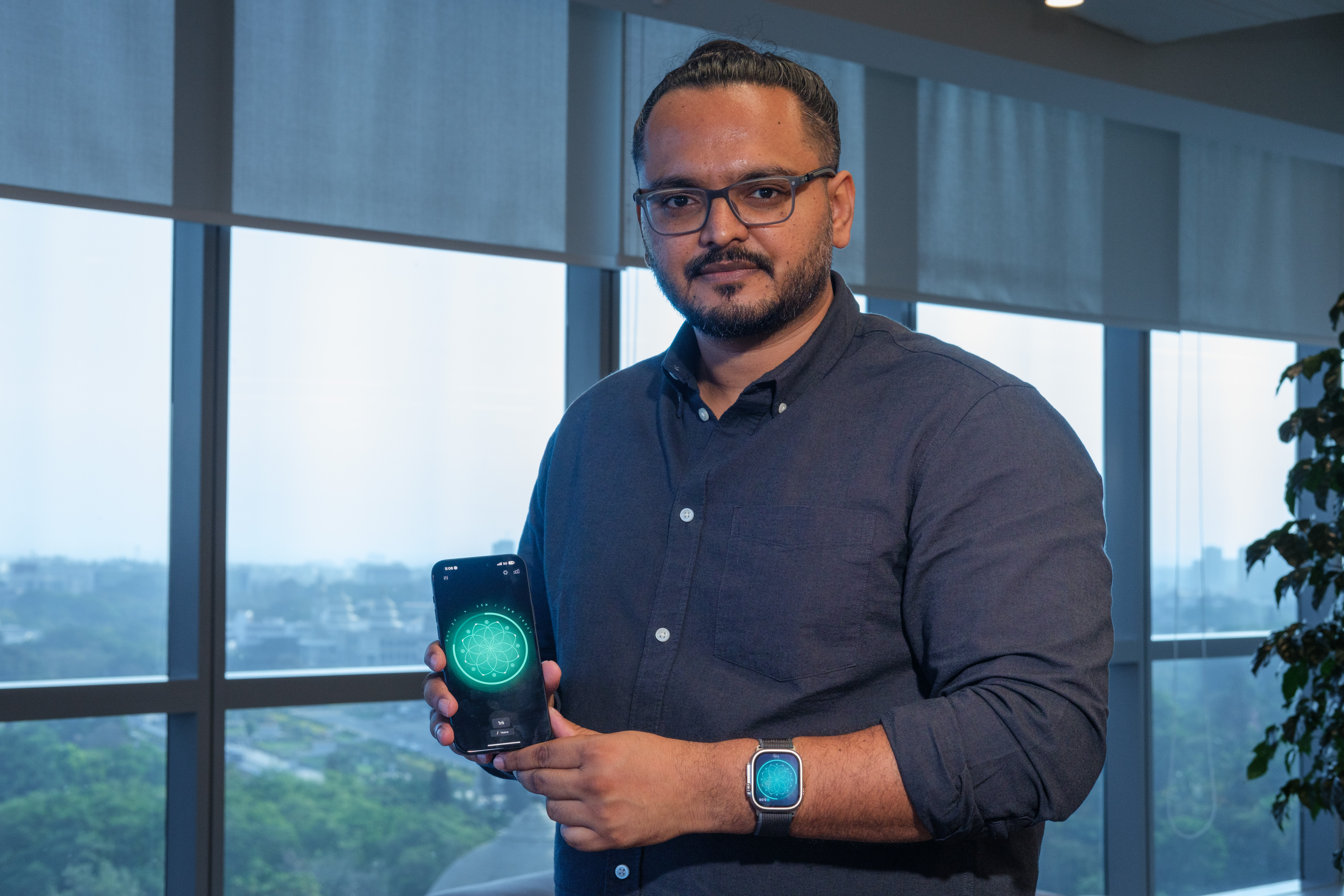 Mithil Jadav, developer of Meditate app.