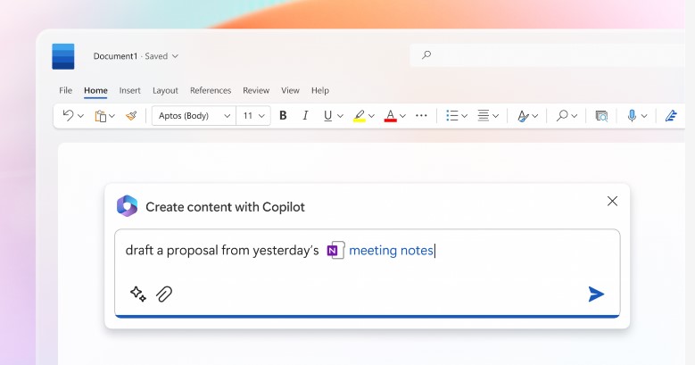 Microsoft 365 Copilot comes integrated with all Microsoft Office suite of productivity apps.