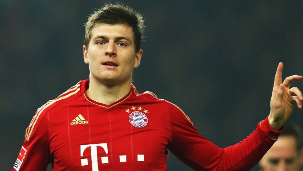 Toni Kroos during the Treble winning 2012-2013 season for Bayern Munich.