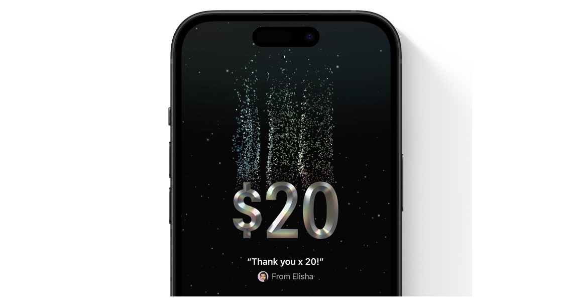 Tap to pay cash feature.