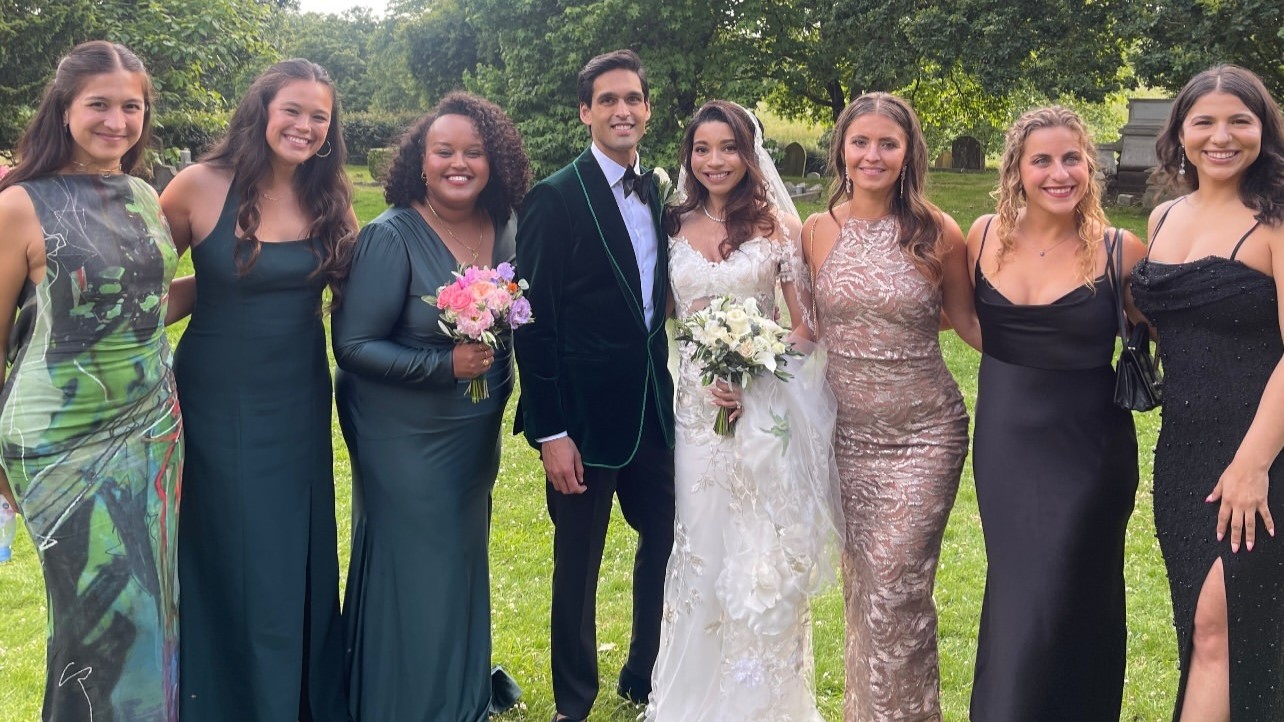 The wedding was graced by close family members and their friends.