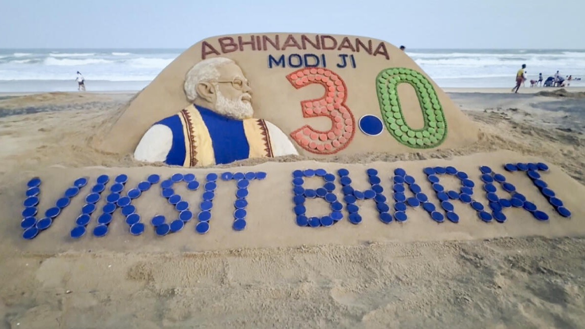 Sand art in Puri, Odisha.
