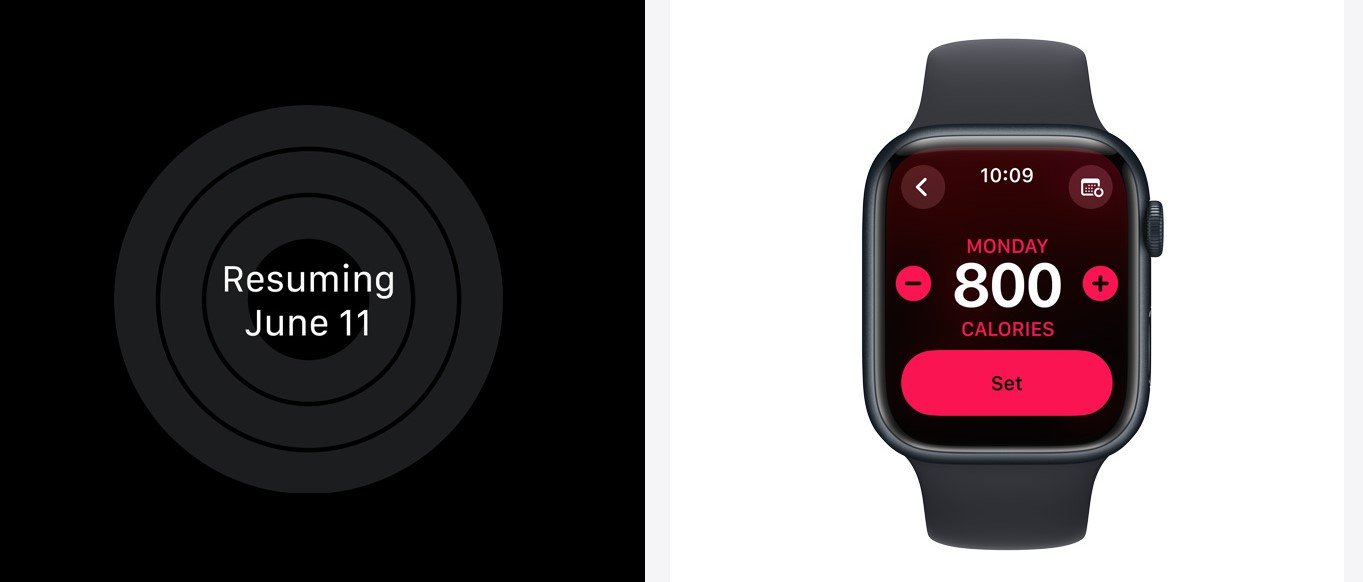 Customisation option of Activity Rings.