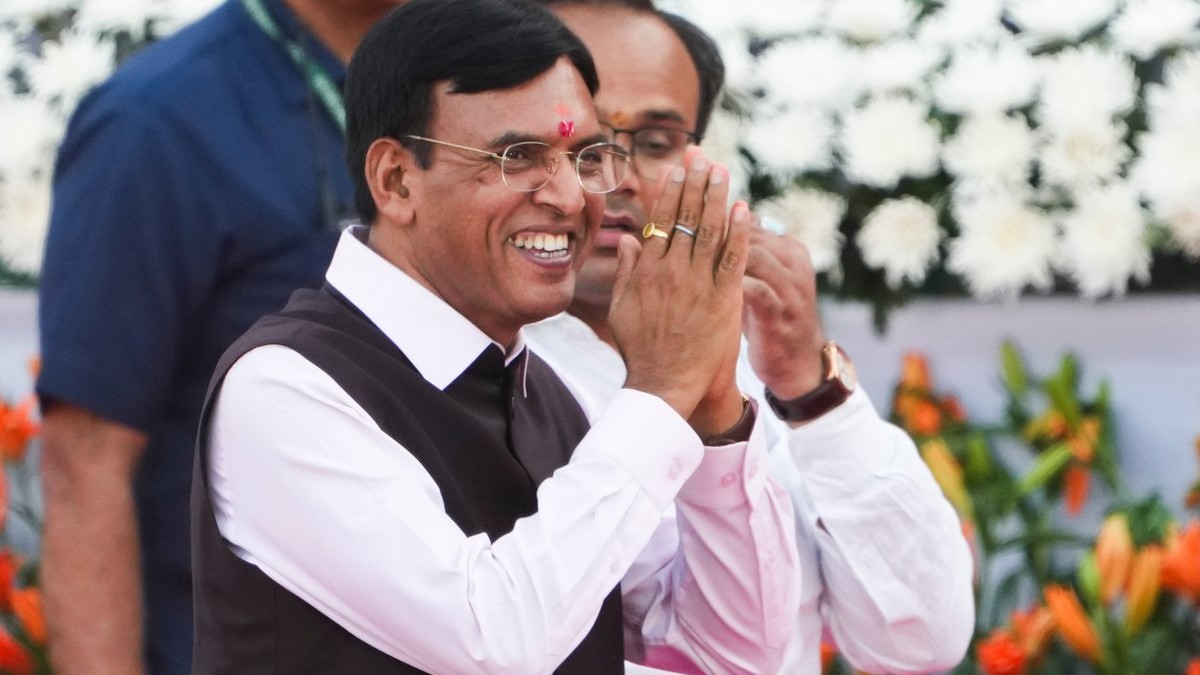 BJP leader Mansukh Mandaviya at the swearing-in ceremony of new Union government, at Rashtrapati Bhavan.