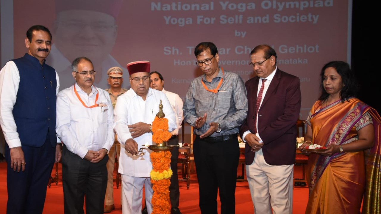 Governor inaugurates National Yoga Olympiad 2024 in Mysuru