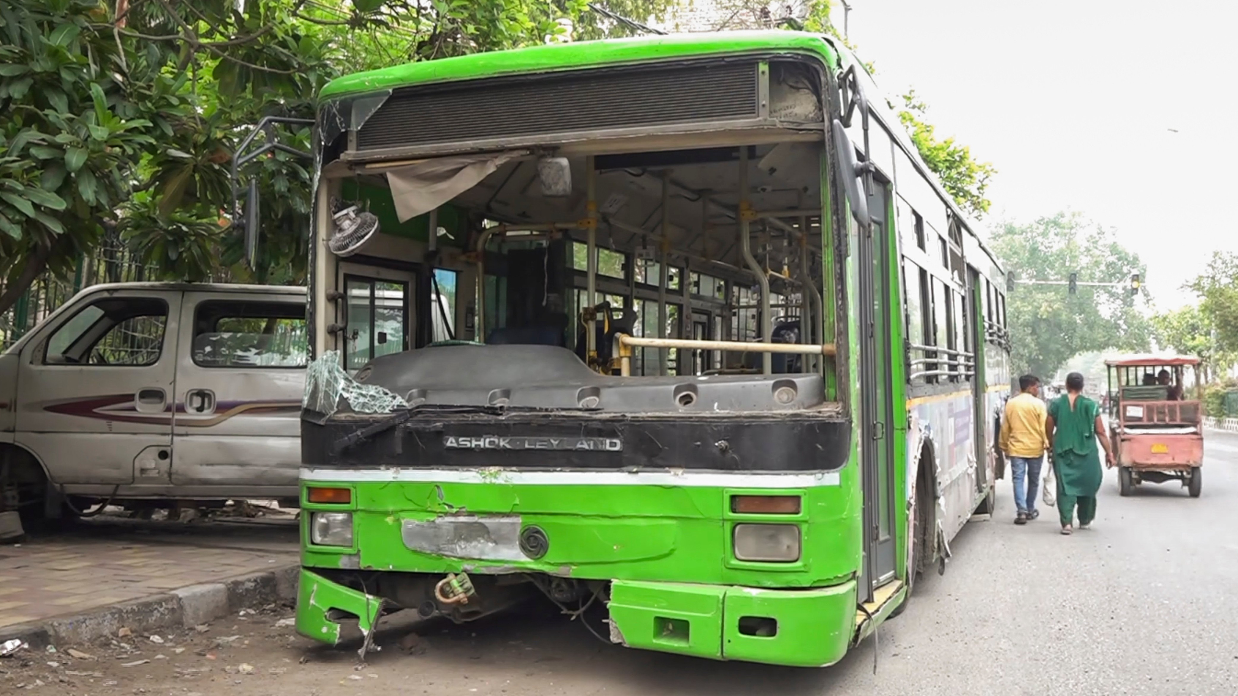 Woman dead, 23 injured as DTC electric bus rams into metro pillar in west Delhi