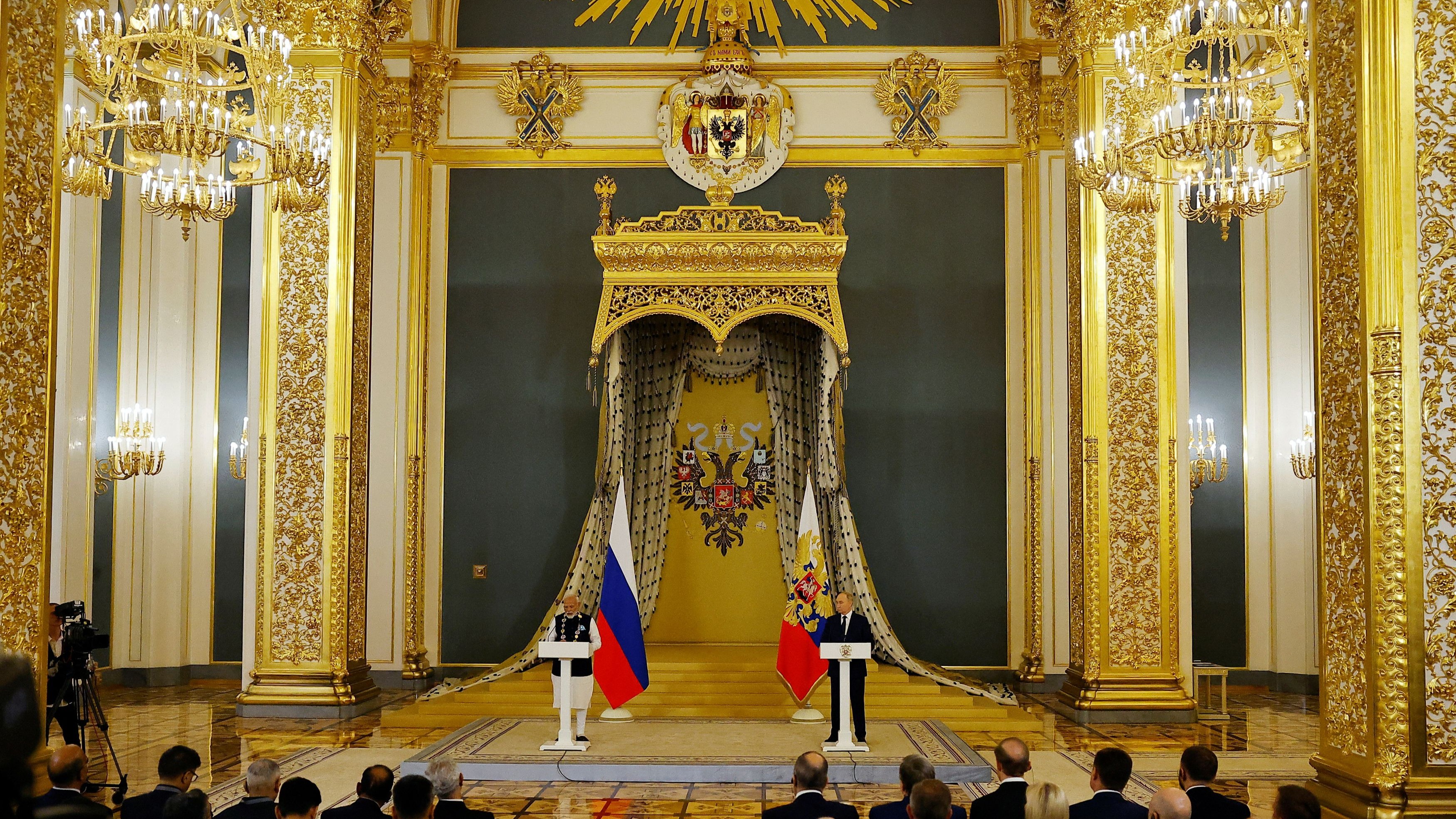 Prime Minister Narendra Modi was conferred with the 'Order of St Andrew the Apostle' award by Russian President Vladimir Putin for his contribution to fostering bilateral ties between the two countries.