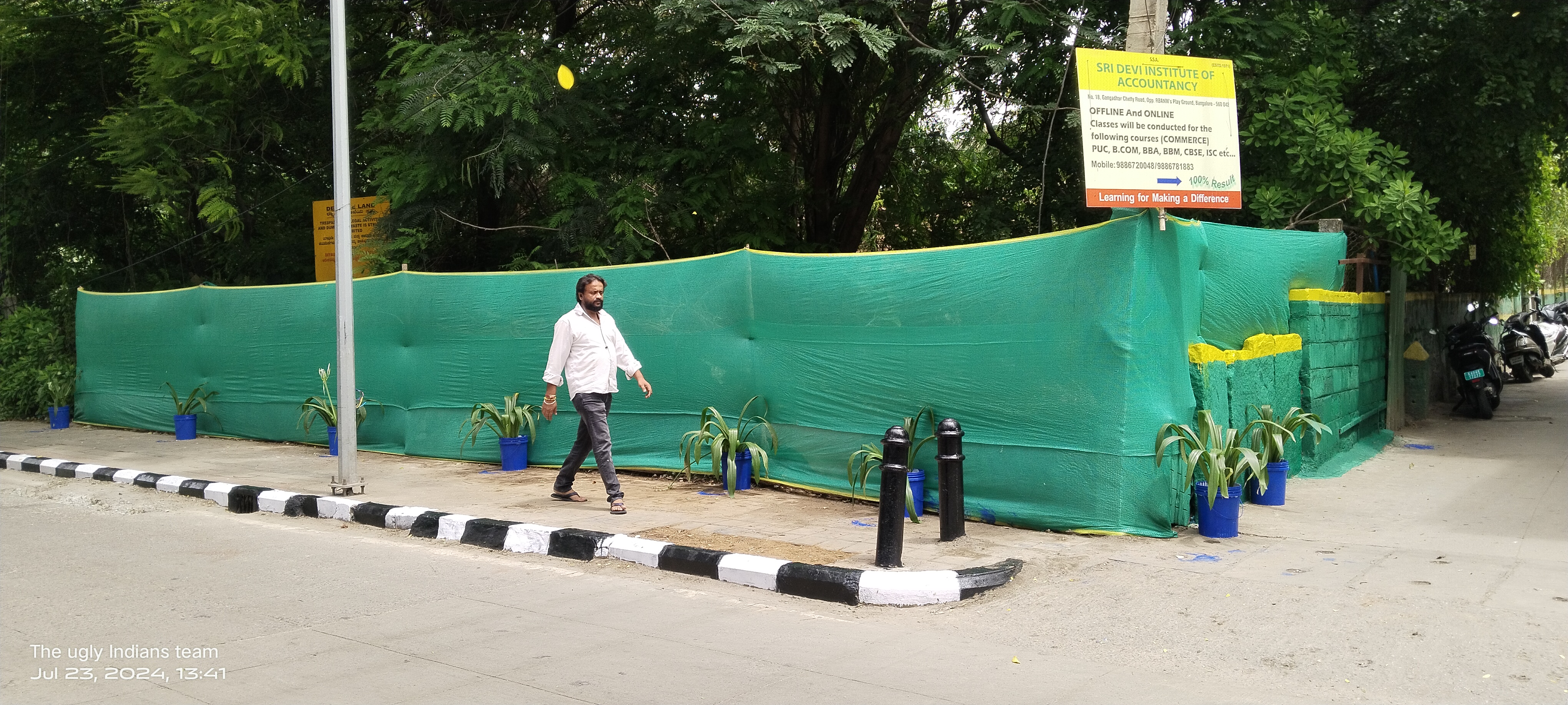 After the spot was cleared on Gangadhar Chetty Road. 