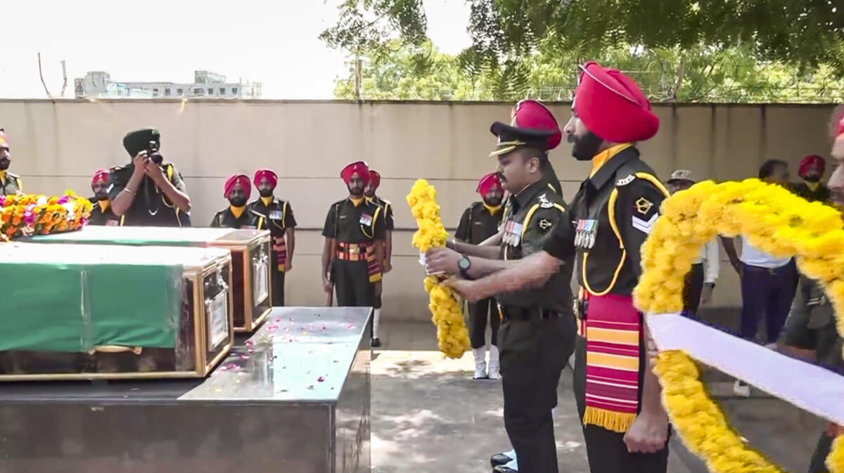 Mortal remains of two soldiers killed in Doda encounter brought to Jaipur