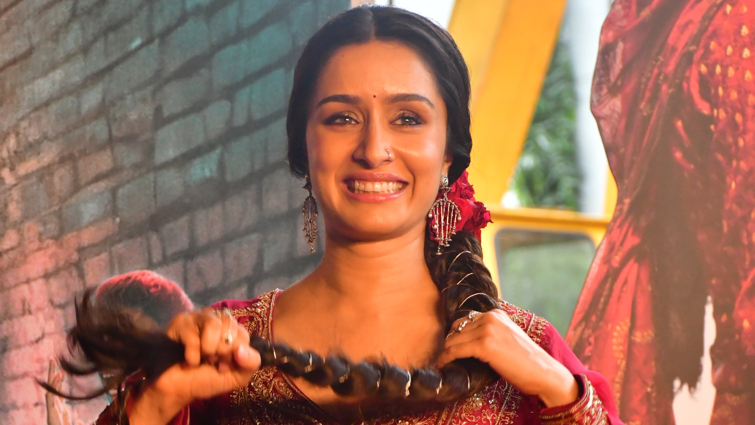 Shraddha Kapoor is all smiles at the ‘Aaj Ki Raat’ song launch from Stree 2, in Mumbai.