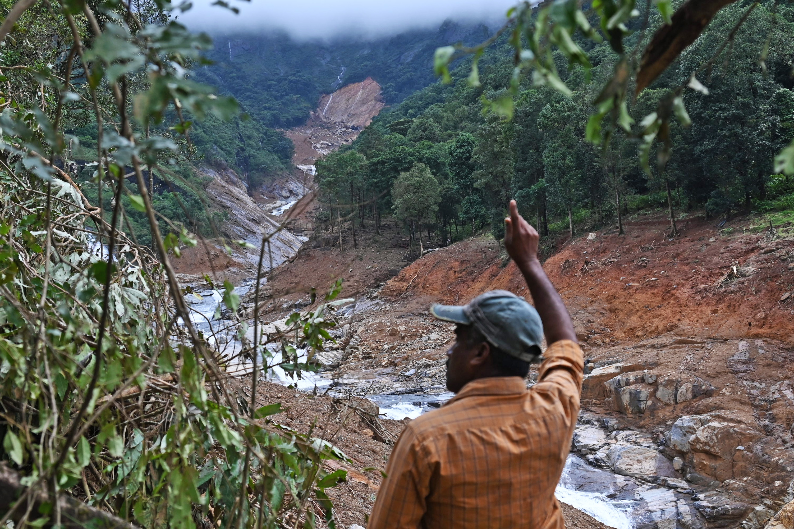 A settlement 3km uphill from Mundakkai epicenter of the devastating landslide in Wayanad, on Saturday, August 03, 2024.