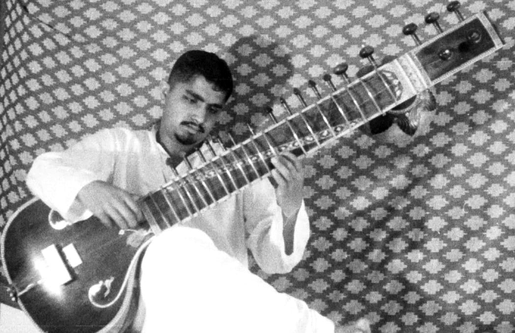 Tejaswi plays the sitar