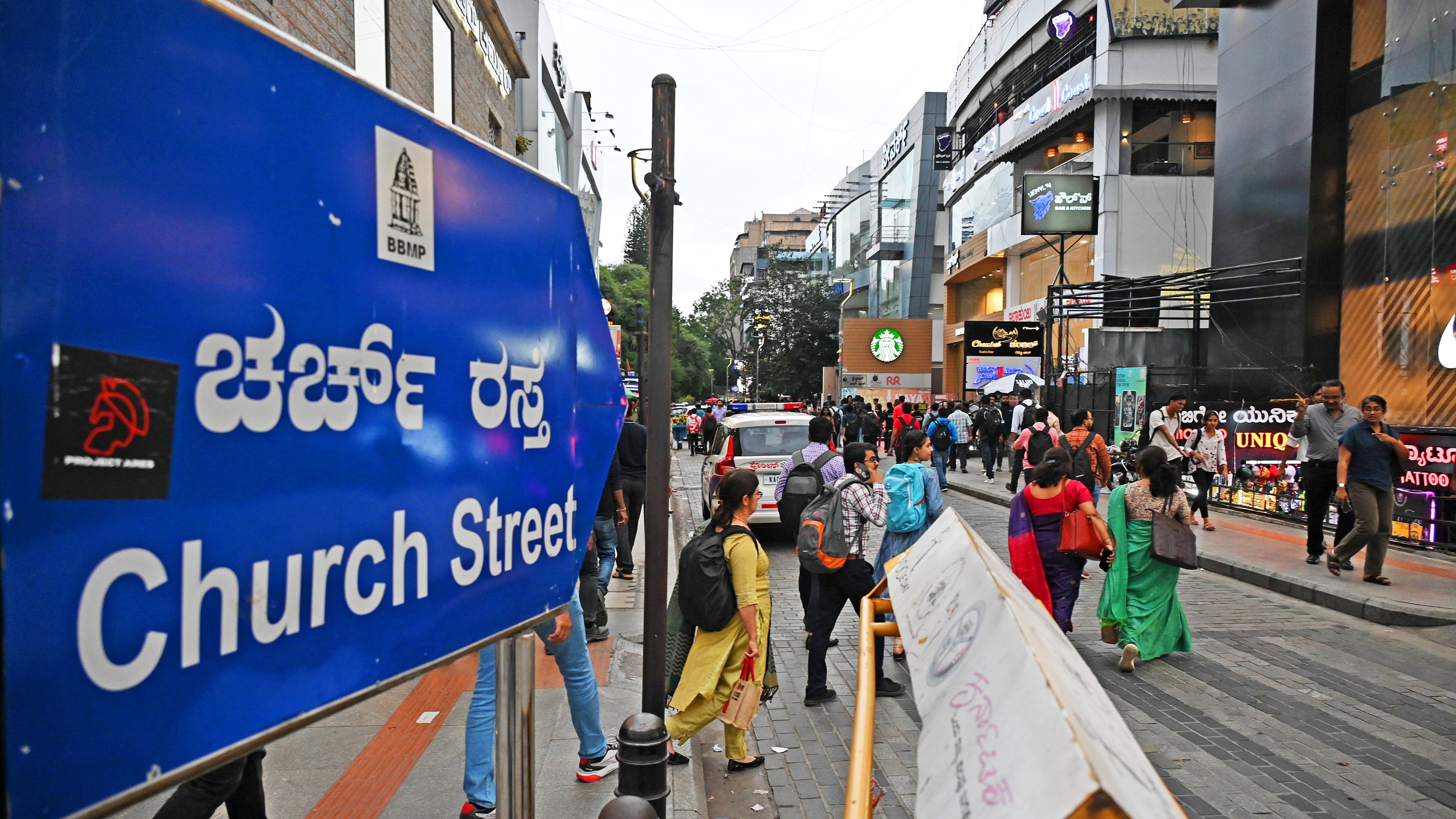 GBA clears stalls from Bengaluru's Church Street, Brigade Road footpaths    