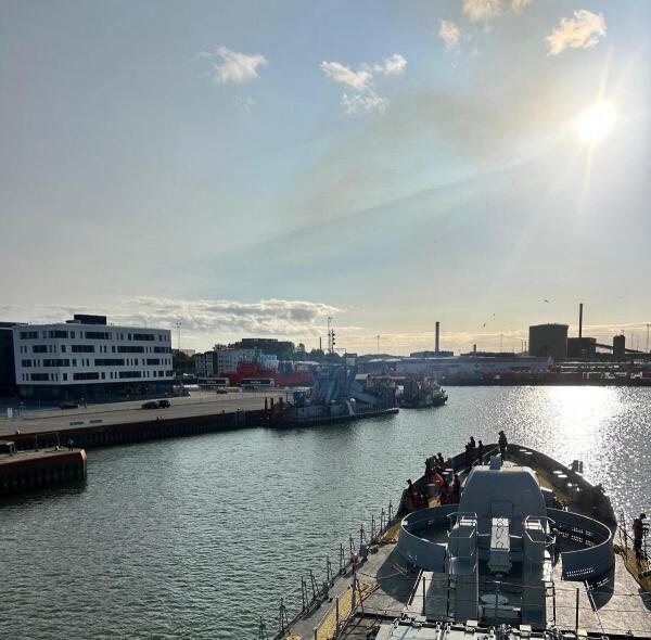 INS Tabar commanded by Captain MR Harish arrives in Denmark for a two-day visit, in Esbjerg. 