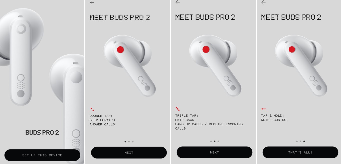 The sensor on the top of the CMF Buds Pro 2 earbud's stem can programmed to perform different function via Nothing X app.