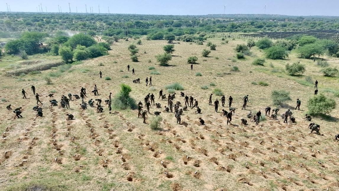 128th Infantry Corps plants over 5,00,000 saplings in Jaisalmer; sets world record