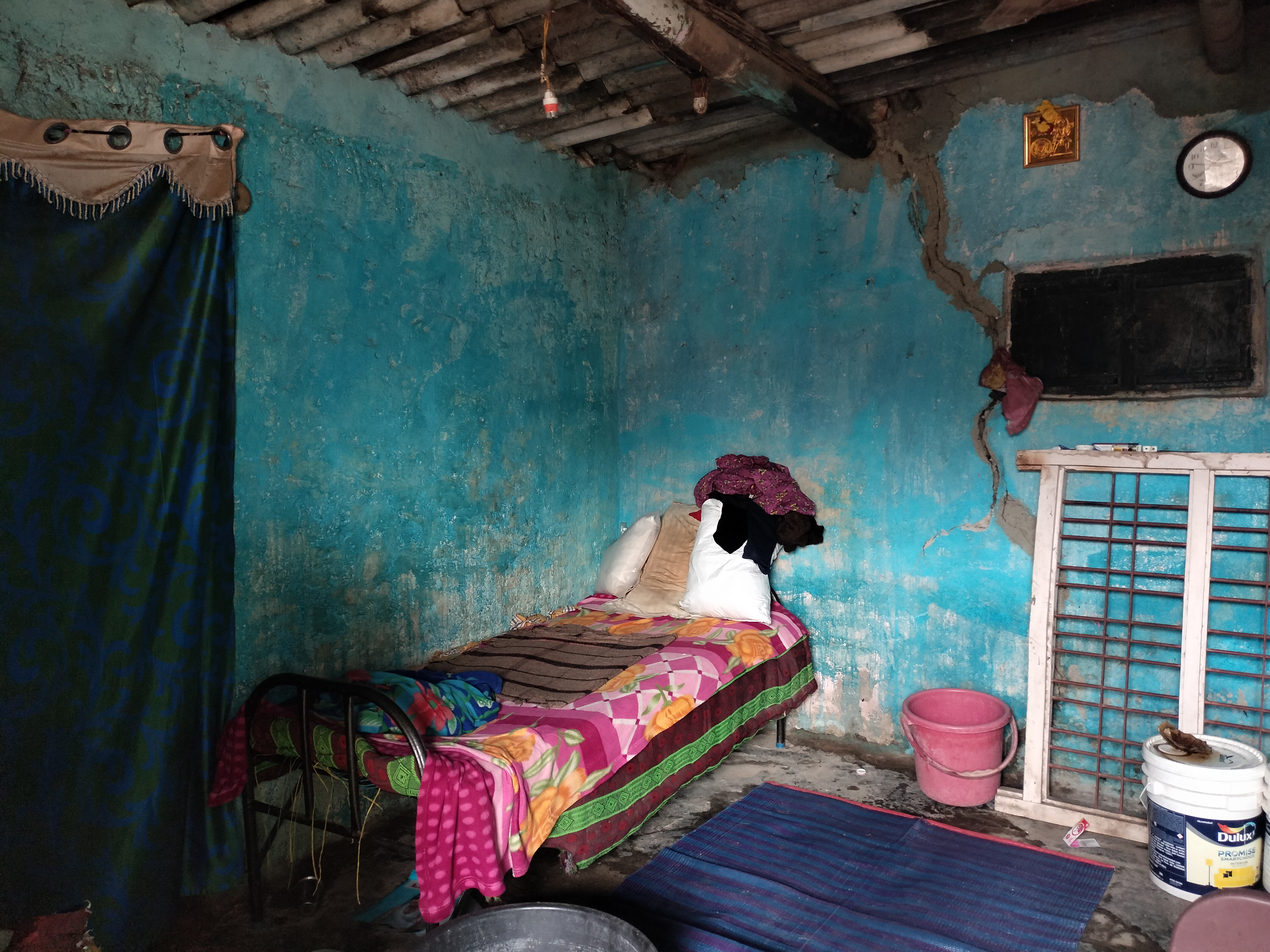 Kemparaju’s house in a shambles.