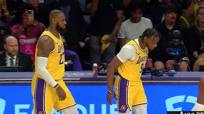 History made: LeBron James shares floor with son Bronny